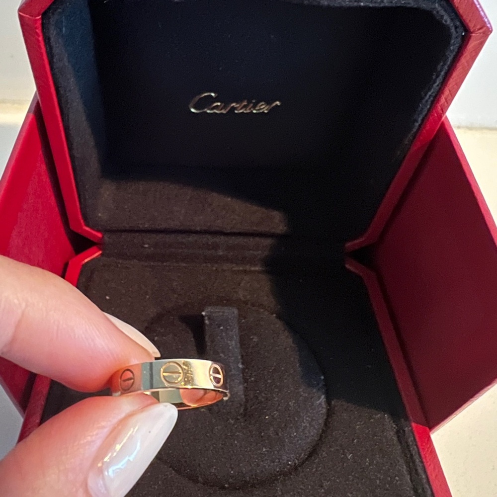 ♦️SOLD Cartier Love band ring rose gold size 46 - Picture 3 of 4